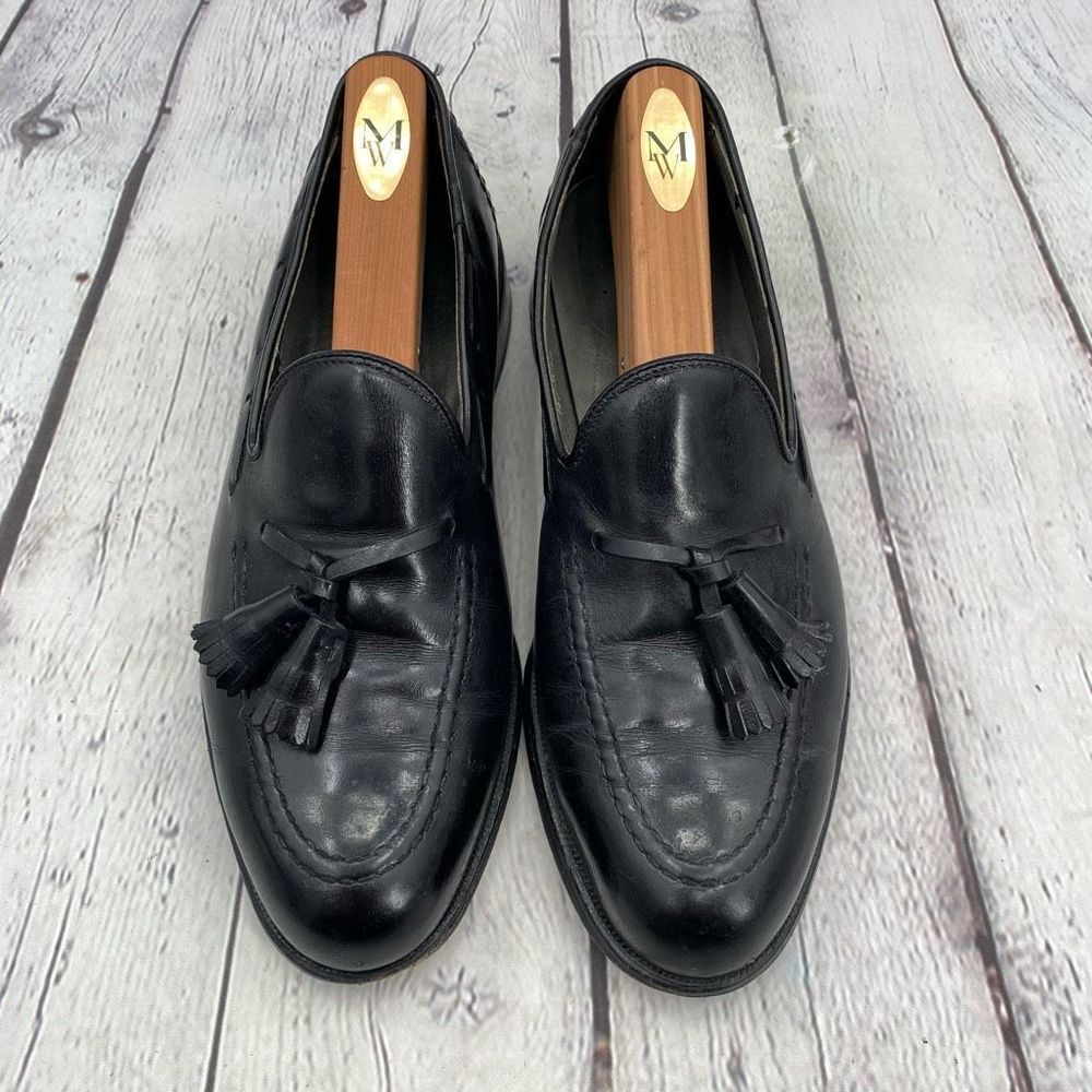 Tod’s Black Leather Tassel Mule Loafers Flat Classic Size 37.5
